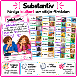 Bildstöd substantiv - äldre elever (mellanstadiet)