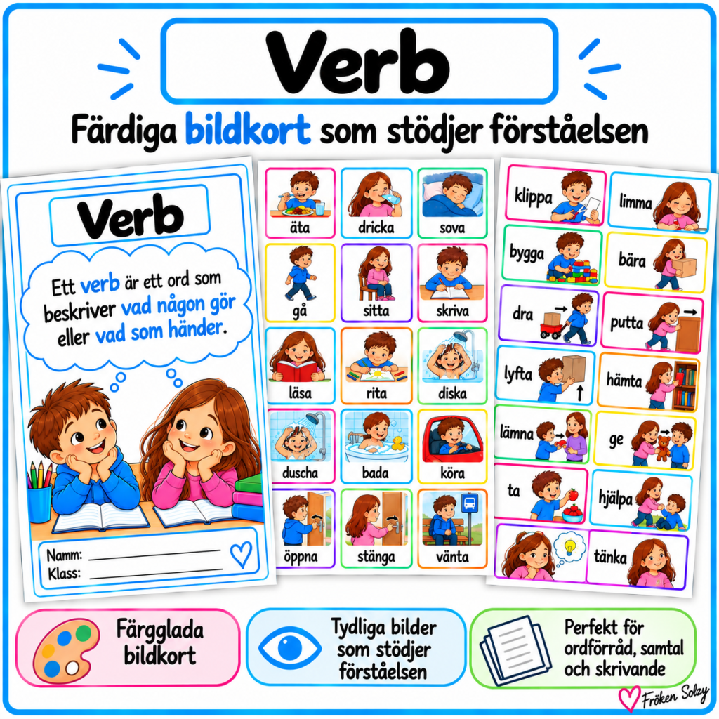 Bildstöd verb – yngre elever