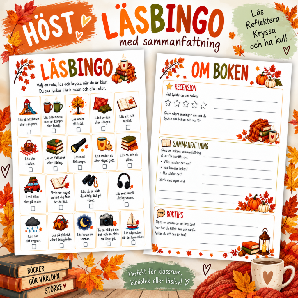 Höst läsbingo med sammanfattning