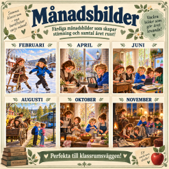 Månadsbilder Barn förr och nu