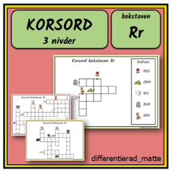 Titel: KORSORD i flera nivåer - bokstaven R