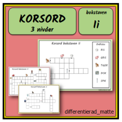 KORSORD i flera nivåer - bokstaven I