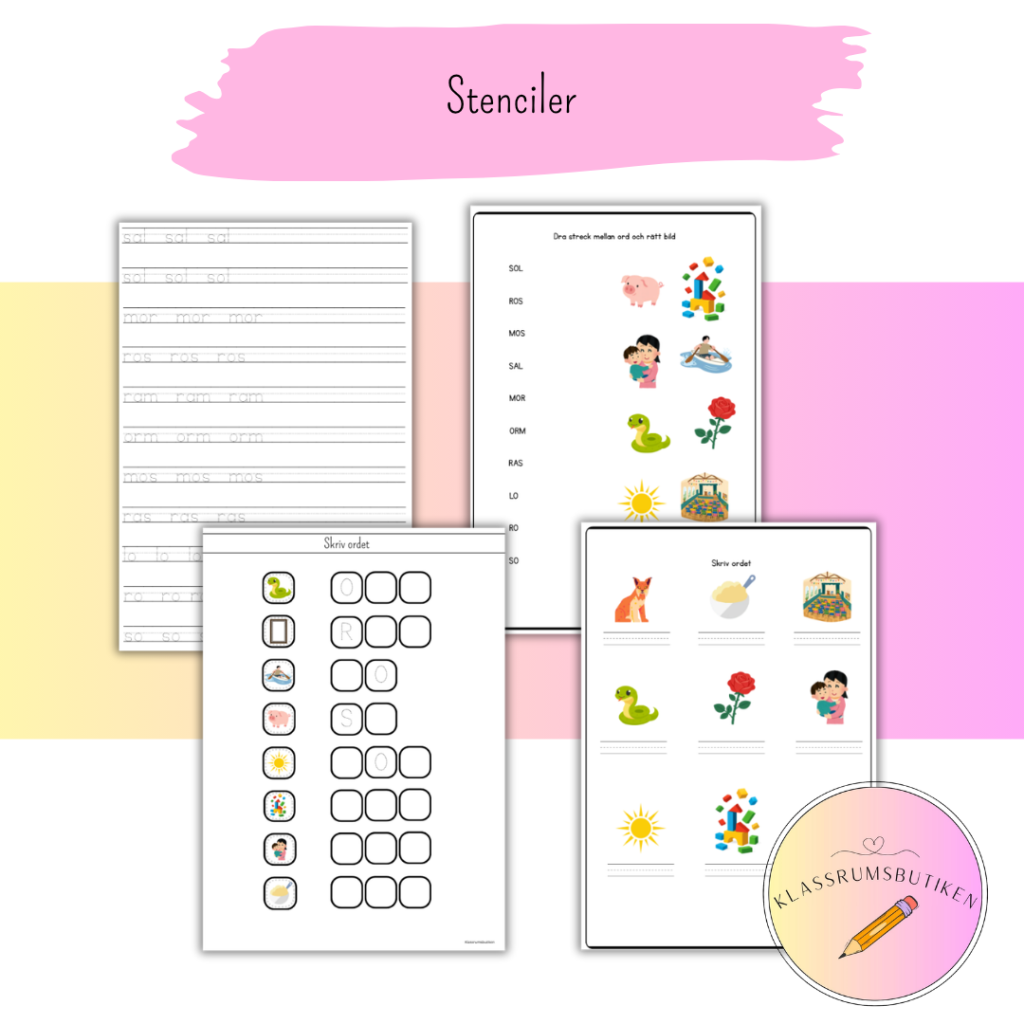Arbeta med bokstäverna S,O,L,A,R,M OBS BUNDLE! (Del1+2)
