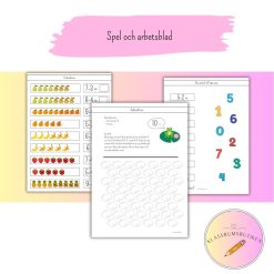 Subtraktion 1-10 arbetshäfte och spel