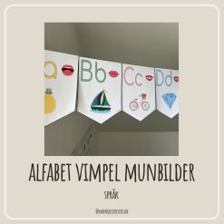 Alfabet vimpel munbilder