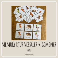 Memory djur med versaler + gemener