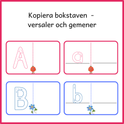 Kopiera bokstaven - versaler och gemener