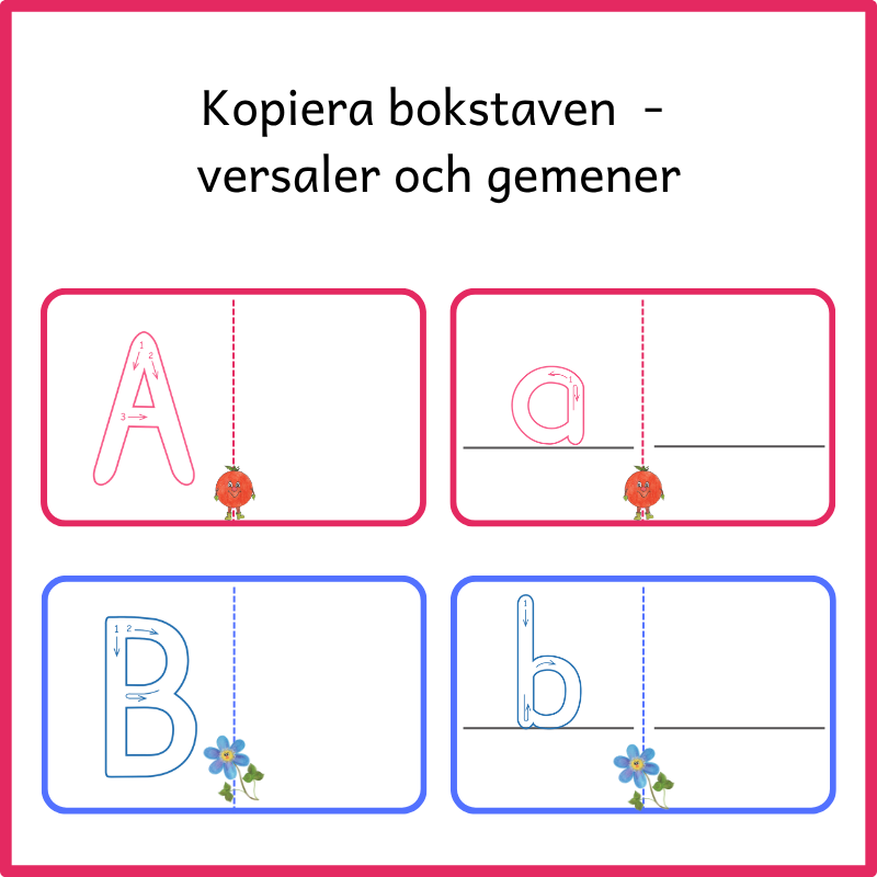 Kopiera bokstaven – versaler och gemener