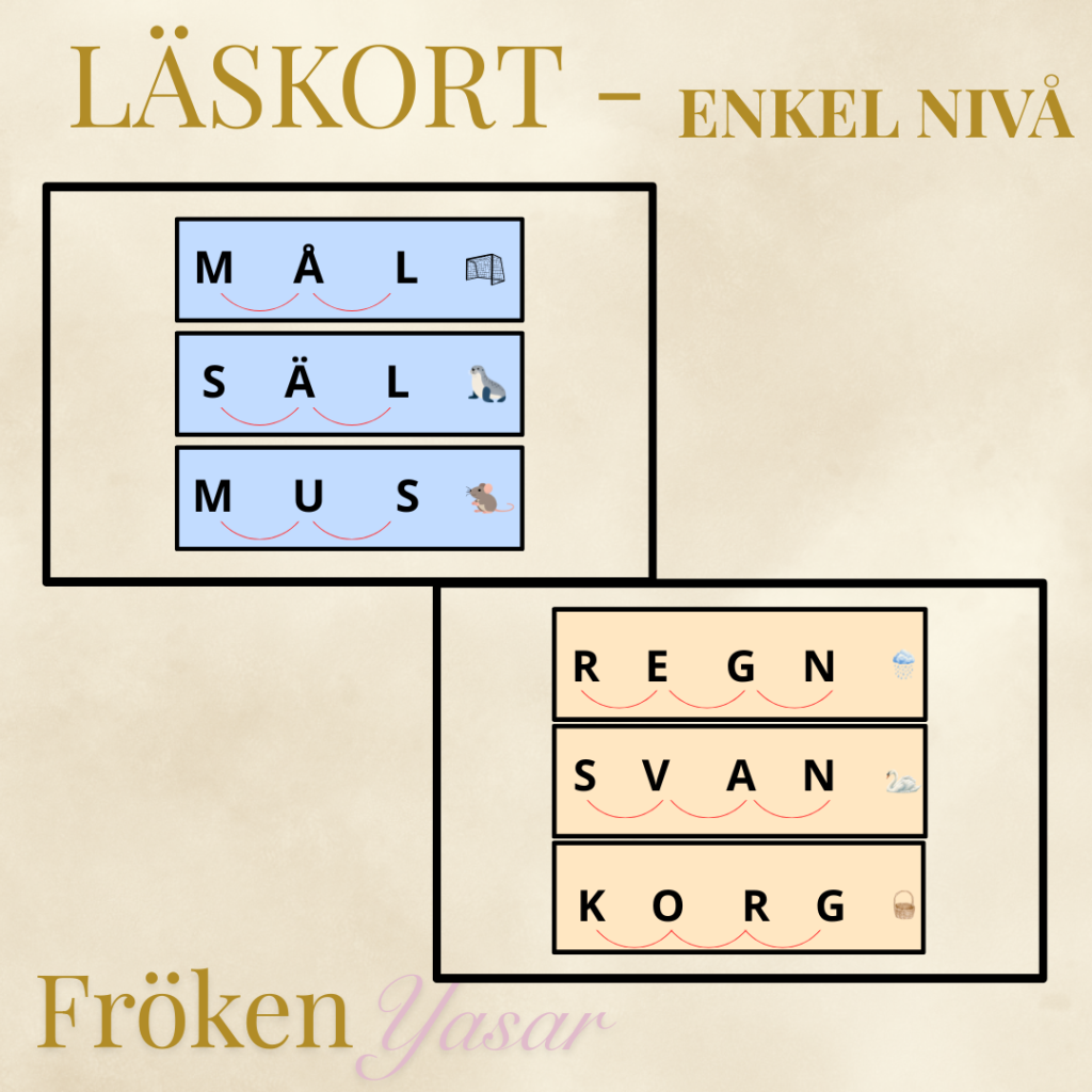 Läs- och ljudningskort – träna på att ljuda och läsa ord!