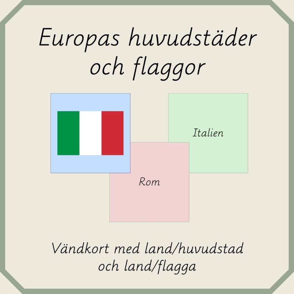 Europas huvudstäder – Memory eller vändkort