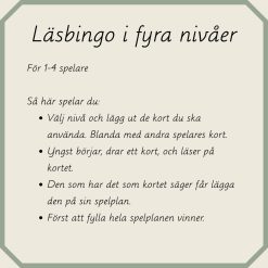 Läsbingo i fyra nivåer