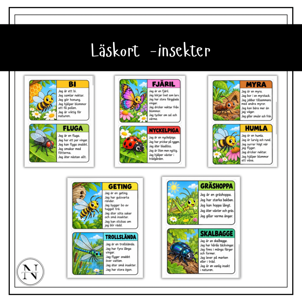 Läskort – insekter