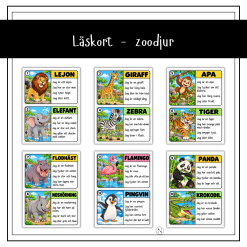 Läskort - zoo