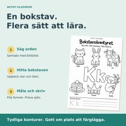 Bokstavsäventyret A–Ö – 29 målarblad med bokstäver och skrivövningar