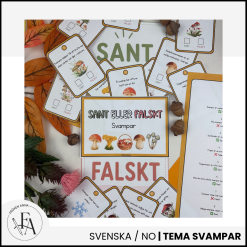 Svampar – Sant eller falskt | Faktakort