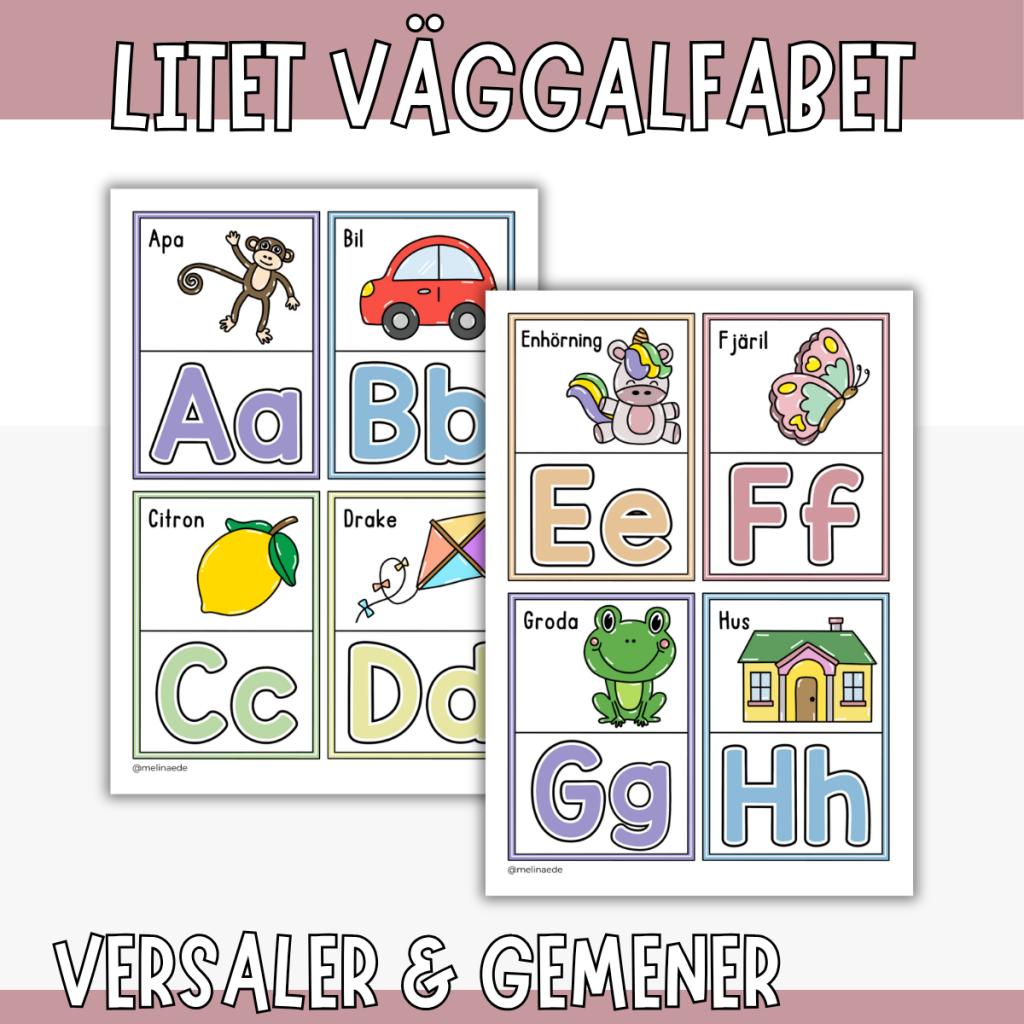 Litet väggalfabet – Versaler och gemener