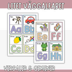 Litet väggalfabet - Versaler och gemener