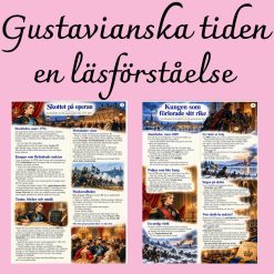 Gustavianska tiden – läsförståelse i historia | Berättelse, 20 frågor + facit