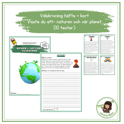 Välskrivningshäfte + kort (Visste du att-naturen och vår planet)