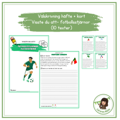 Välskrivningshäfte + kort (Visste du att-fotbollsstjärnor)