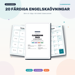 Classroom Pack: 20 färdiga engelskövningar (åk 4–6)