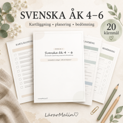 Kartläggning, stöd i svenska 4-6