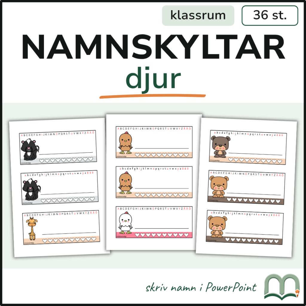 Djur – Namnskyltar