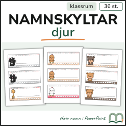 Djur - Namnskyltar