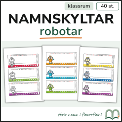 Robot - Namnskyltar