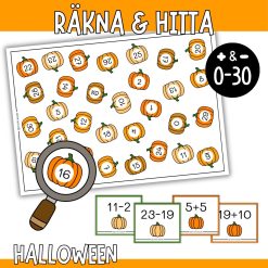 Räkna & hitta Halloween - Mattespel med addition och subtraktion 0-30