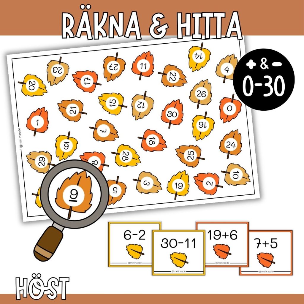 Räkna & hitta – Mattespel med addition och subtraktion 0-30