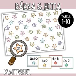 Räkna & hitta - Mattespel med multiplikation 1-10