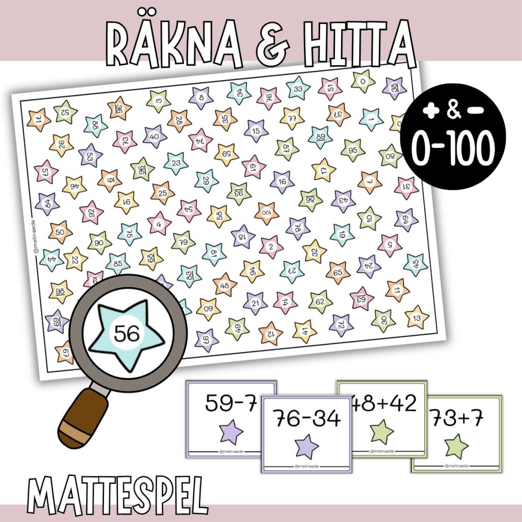Räkna & hitta – Mattespel med addition och subtraktion 0-100