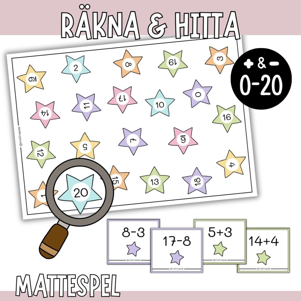 Räkna & hitta – Mattespel med addition och subtraktion 0–20