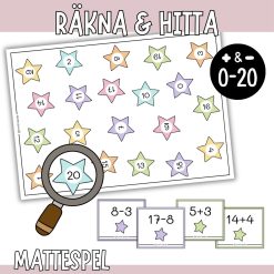 Räkna & hitta - Mattespel med addition och subtraktion 0–20