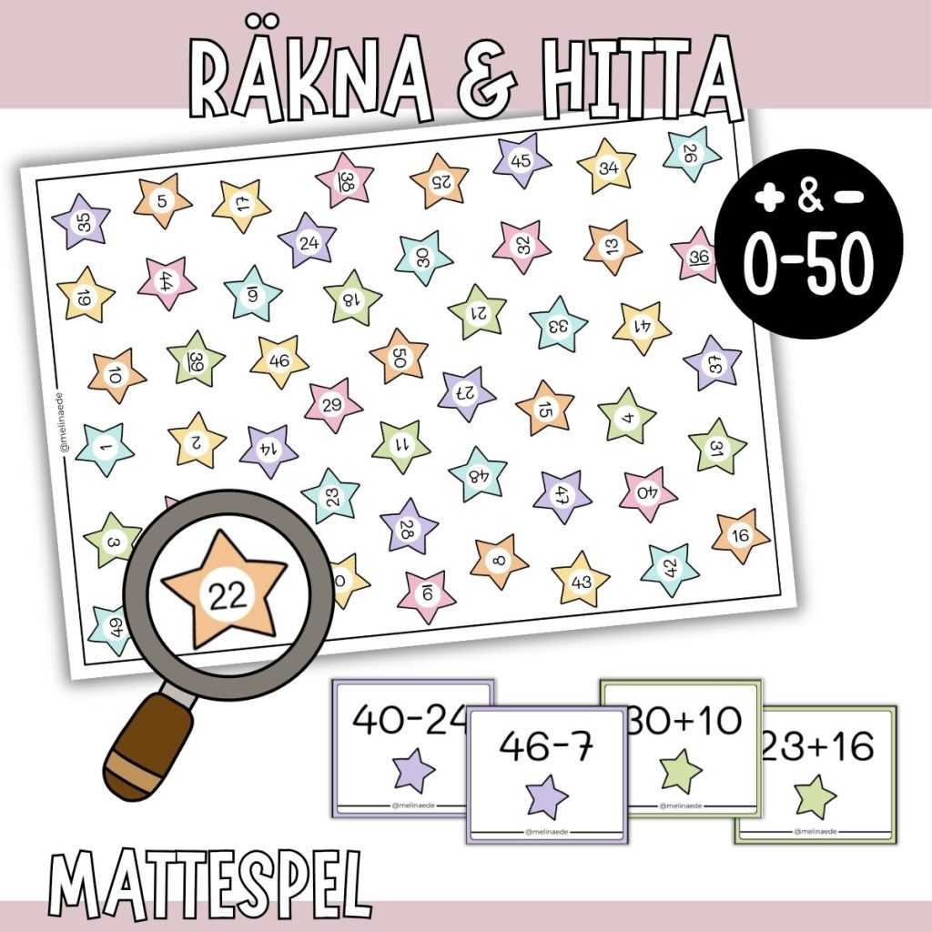 Räkna & hitta – Mattespel med addition och subtraktion 0-50