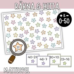 Räkna & hitta - Mattespel med addition och subtraktion 0-50