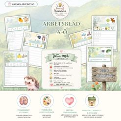 Bokstavsträning A–Ö – lekfulla arbetsblad