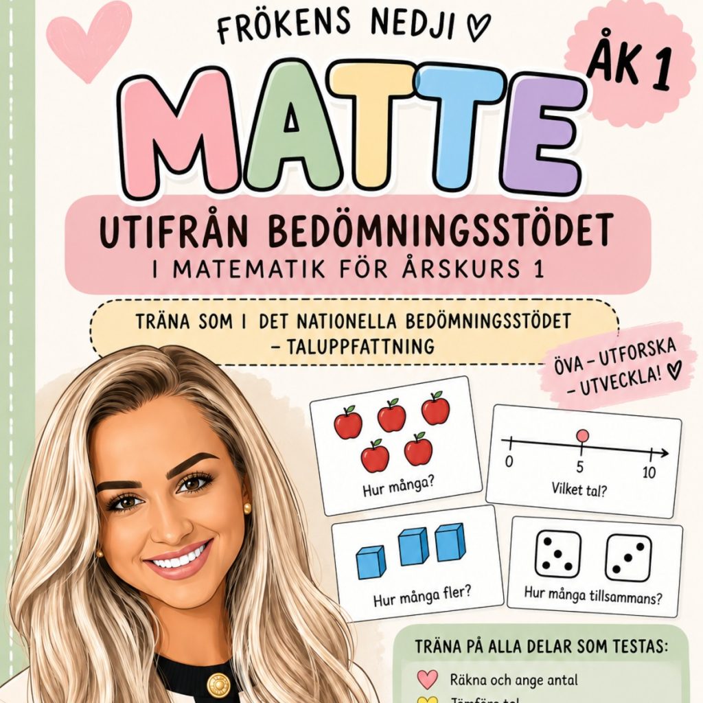 Fröken Nedjis – Träningshäfte utifrån Skolverkets bedömningsstöd i taluppfattning