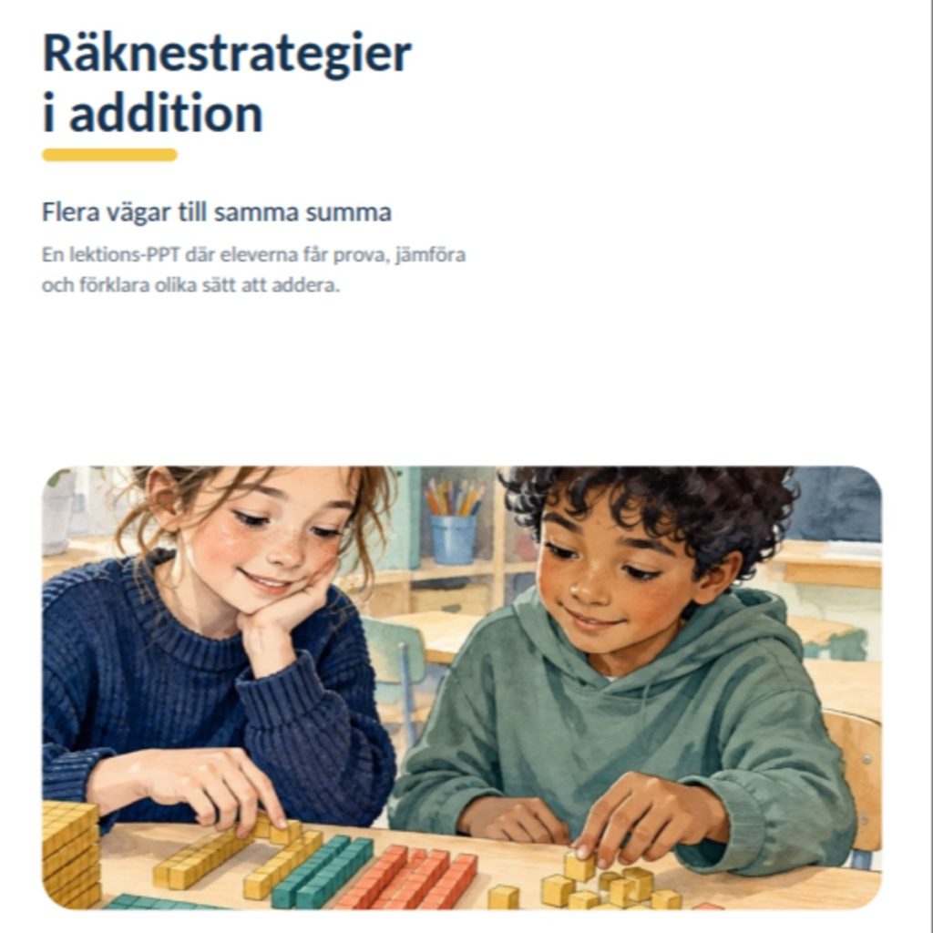 Problemlösning i matematik åk 4 – PPT med strategier och uppgifter
