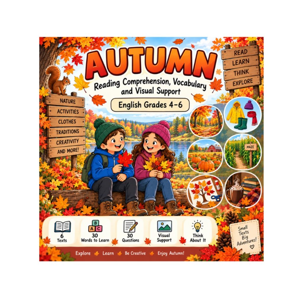 Autumn – Reading Comprehension, Vocabulary and Visual Support | English Grades 4–6