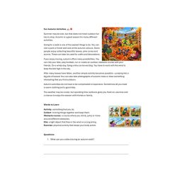 Autumn – Reading Comprehension, Vocabulary and Visual Support | English Grades 4–6
