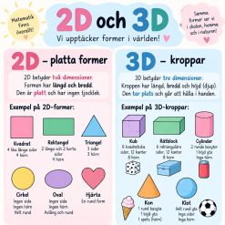 Olika matematiska begrepp. Bilder att sätta upp i klassrummet, i bänken eller använda under pågående undervisning