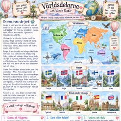 Läsförståelse om världsdelarna och länder i Norden och Europa!
