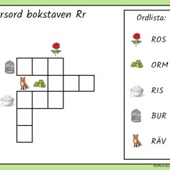 Titel: KORSORD i flera nivåer - bokstaven R