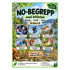NO-begrepp med bildstöd åk 6 – begrepp i biologi, fysik och kemi – inspirerade av Koll på NO 6