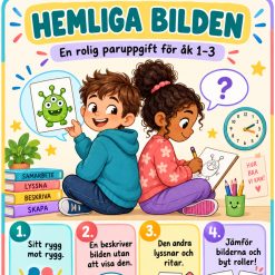 Hemliga bilden – rolig paruppgift för åk 1–3