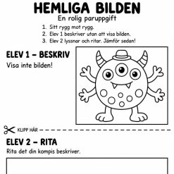 Hemliga bilden – rolig paruppgift för åk 1–3