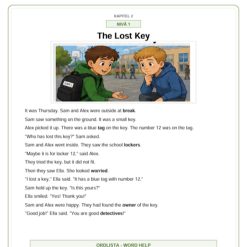 Engelsk läsförståelse med ljudfiler - The Lost Key (3 nivåer, kapitel 2)