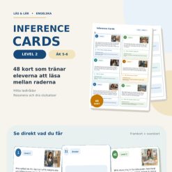 48 Inference Cards Level 2 - Träna inferenser och läsförståelse i engelska - Åk 4-6
